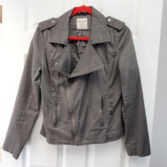 Old Navy Jackets & Blazers - Grey motorcycle jacket